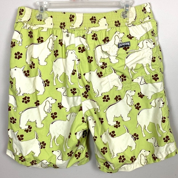 Vilebrequin Swim Trunks green with dogs size XL - Picture 3 of 14